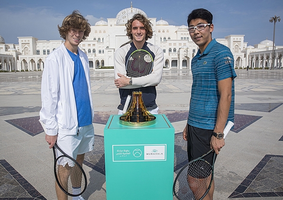 Image 01 - Mubadala World Tennis Championship trio visit Abu Dhabi’s Qasr Al Watan.jpg